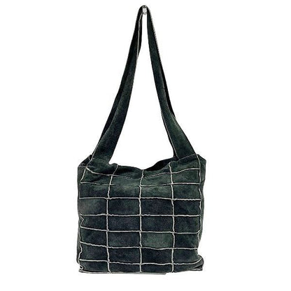 Chanel Chocobar Black Suede Bag Tote Bag Women