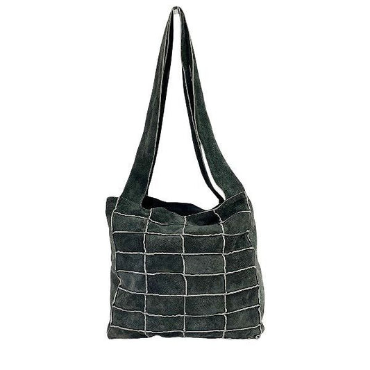 Chanel Chocobar Black Suede Bag Tote Bag Women