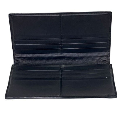 Bottega Veneta Intrecciato Black Long Wallet Bifold Wallet Unisex