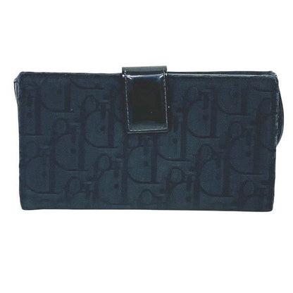 Dior Trotter Saddle Dcharm Black Long Wallet Trifold Wallet Men's