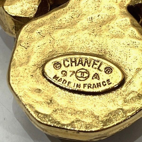 Chanel Coco Mark 97A GP X Faux Pearl Gold Branded Accessories Brooch Ladies