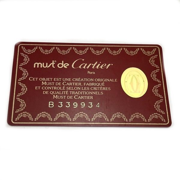 Cartier Must L3000171 Brand Accessories Business Card Holder Pass Case Ladies