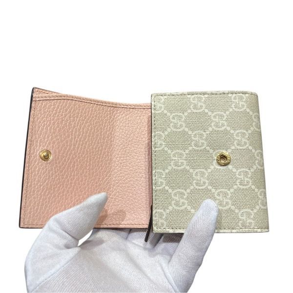 Gucci GG Supreme Double G Bicolor Medium Wallet 598587 Bifold Wallet Women
