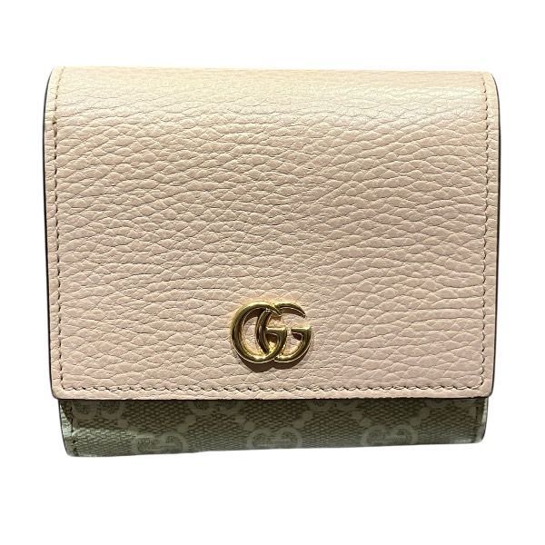 Gucci GG Supreme Double G Bicolor Medium Wallet 598587 Bifold Wallet Women
