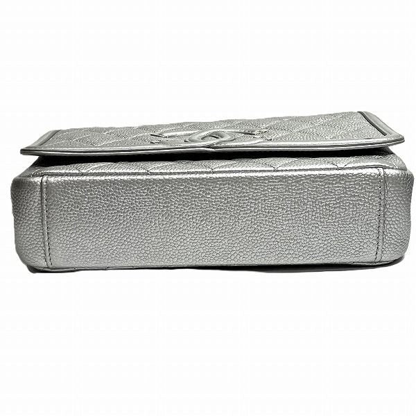 Chanel Matelasse Chain Shoulder Metallic Silver Bag Shoulder Bag Women