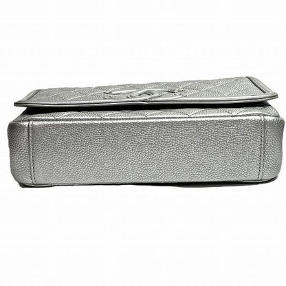 Chanel Matelasse Chain Shoulder Metallic Silver Bag Shoulder Bag Women