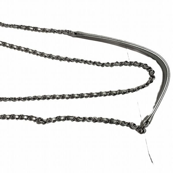 Chanel Matelasse Chain Shoulder Metallic Silver Bag Shoulder Bag Women