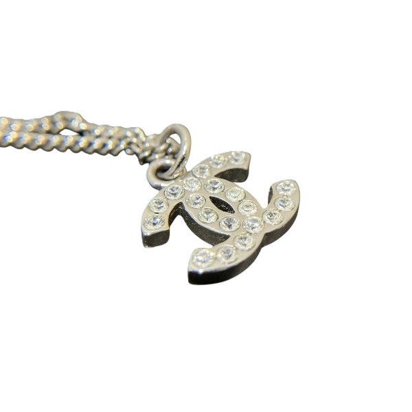 Chanel Coco Mark Rhinestone Branded Accessories Necklace Women
