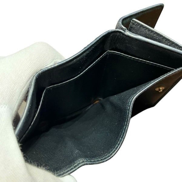 Balenciaga 551921 Black Lame Trifold Wallet For Women