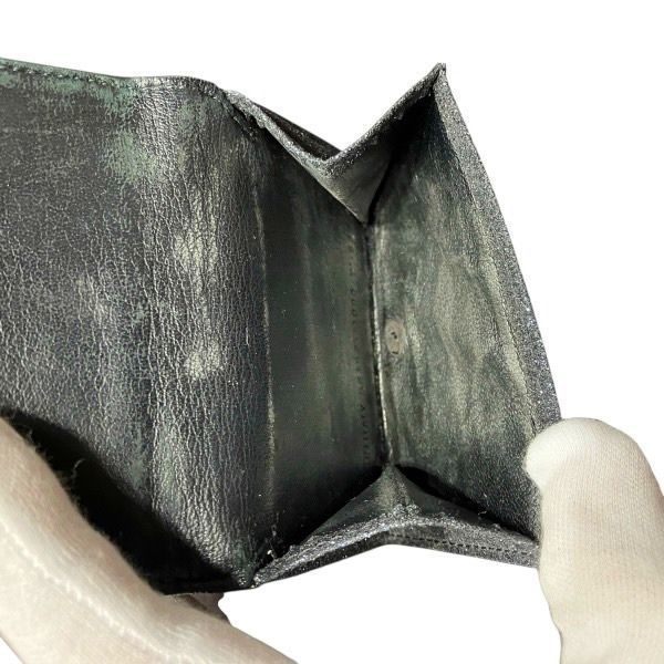 Balenciaga 551921 Black Lame Trifold Wallet For Women