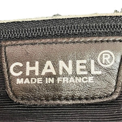 Chanel Chocobar Black Suede Bag Tote Bag Women