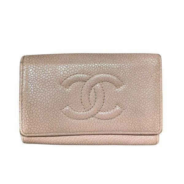 Chanel Coco Mark Caviar Skin A13502 Branded Accessories Key Case Ladies