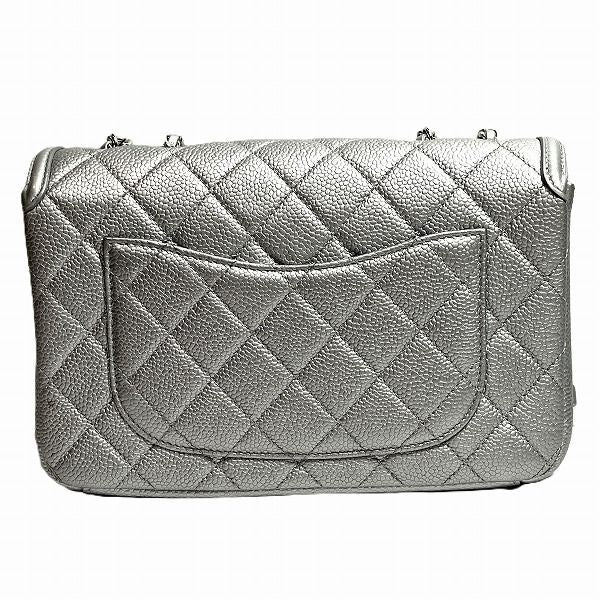 Chanel Matelasse Chain Shoulder Metallic Silver Bag Shoulder Bag Women