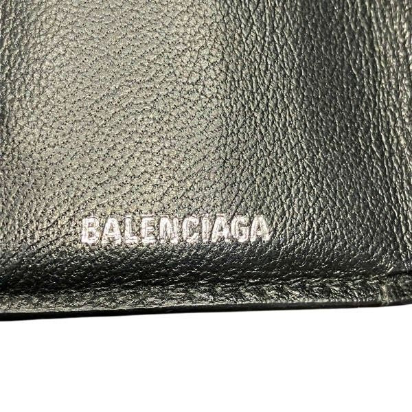 Balenciaga 551921 Black Lame Trifold Wallet For Women