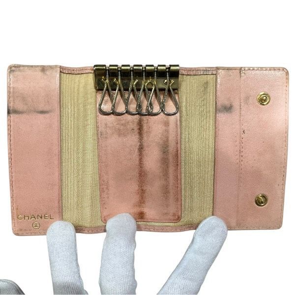 Chanel Coco Mark Caviar Skin A13502 Branded Accessories Key Case Ladies