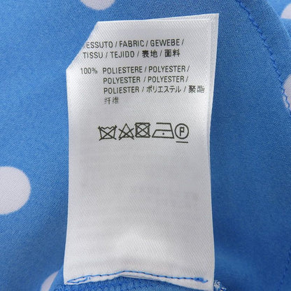 Balenciaga 2020 622280 Dotted Asymmetrical Pleated Skirt Blue 36 Made In Italy