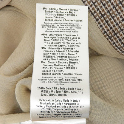 Fendi 22 Fq7416 Chidori Chiffon Wool Skirt Beige Brown 36 Genuine