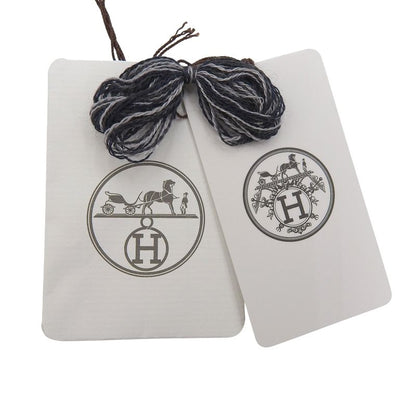 Hermes 2022 Court Harness Cashmere Silk Short Sleeves Knit Navy Gray 36 Made