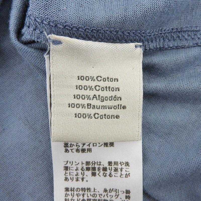 Hermes 100% Cotton Horse Allover Pattern Show Sleeve Short Sleeve T-shirt Navy