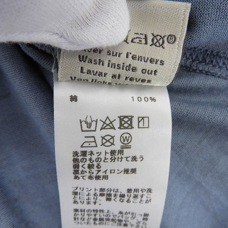 Hermes 100% Cotton Horse Allover Pattern Show Sleeve Short Sleeve T-shirt Navy