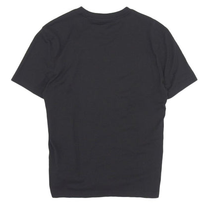 Louis Vuitton 100% Cotton LV Circle Logo Embroidery Short Sleeve T-shirt Black
