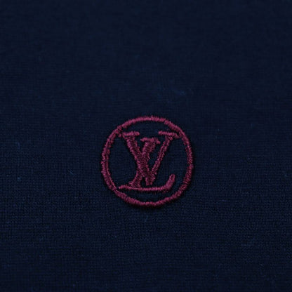 Louis Vuitton 100% Cotton LV Circle Logo Embroidery Short Sleeve T-shirt Black