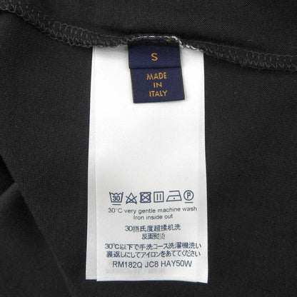 Louis Vuitton 100% Cotton LV Circle Logo Embroidery Short Sleeve T-shirt Black