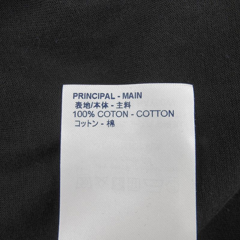 Louis Vuitton 100% Cotton LV Circle Logo Embroidery Short Sleeve T-shirt Black