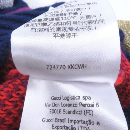 Gucci 23SS 724770 Turtleneck Docking Design Long Sleeve Knit Sweater Multicolor