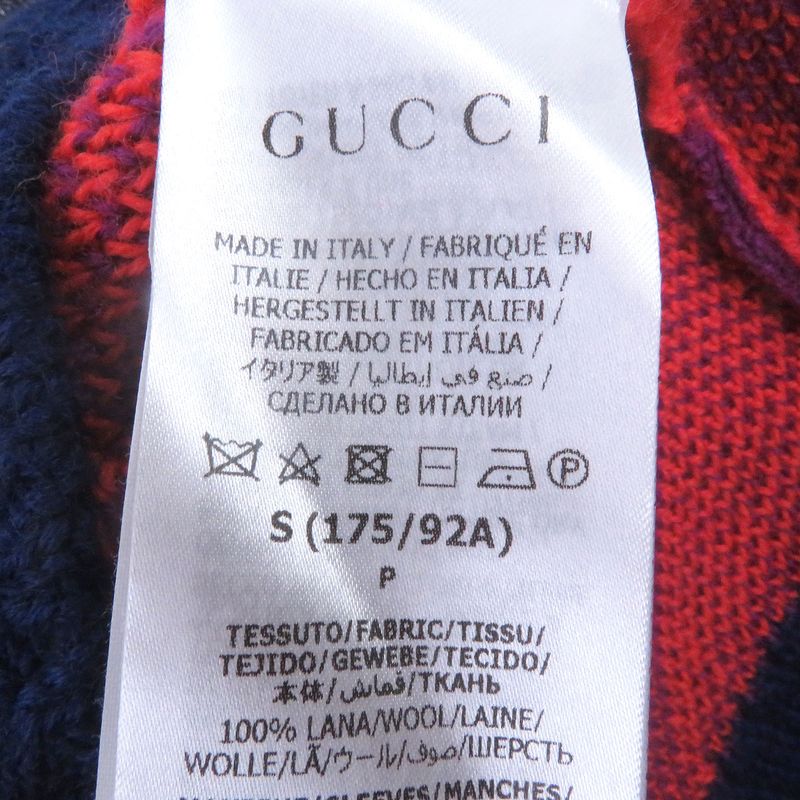 Gucci 23SS 724770 Turtleneck Docking Design Long Sleeve Knit Sweater Multicolor