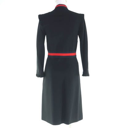 Gucci 457032 Web Trim Short A-line Long Sleeve Plain Office Style Dress/dress