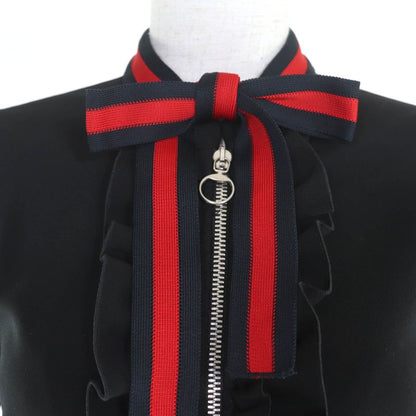 Gucci 457032 Web Trim Short A-line Long Sleeve Plain Office Style Dress/dress