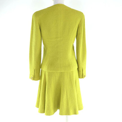 CHANEL Vintage Tweed Jacket With Coco Mark Buttons + Flared Skirt Setup