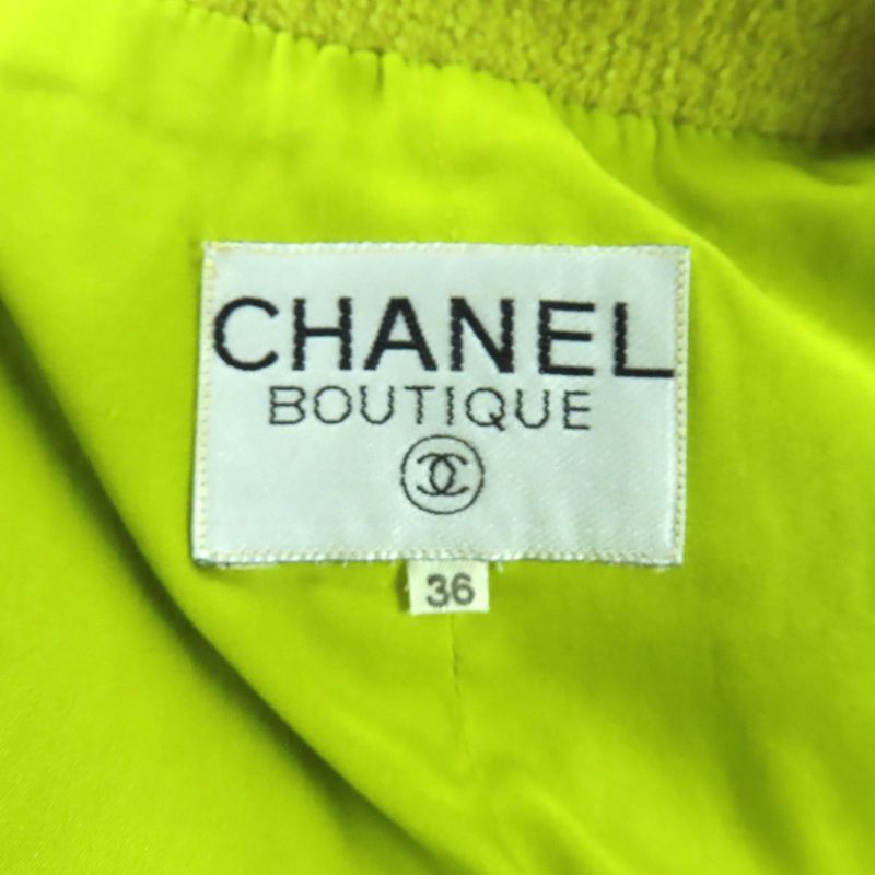 CHANEL Vintage Tweed Jacket With Coco Mark Buttons + Flared Skirt Setup