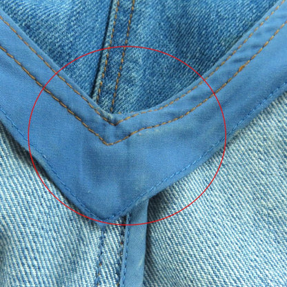 CHANEL P49384 100% Cotton Dallas Button Sleeveless Denim Dress Indigo 44