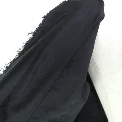 CHANEL 12A P44038 Button With Stones Sequins Tweed Collarless Jacket Multi 34