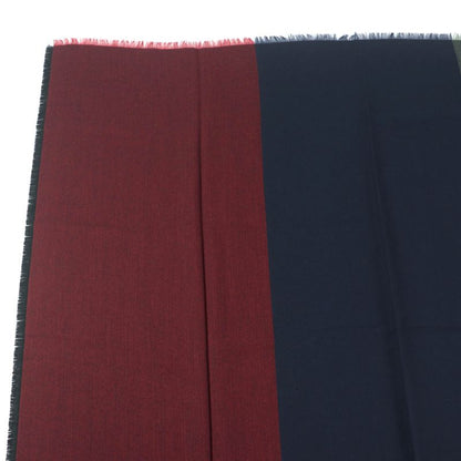 Hermes H583697 Carré 120 Cashmere Silk Blend Rouge/marine/kaki Large Shawl With