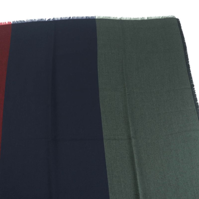 Hermes H583697 Carré 120 Cashmere Silk Blend Rouge/marine/kaki Large Shawl With