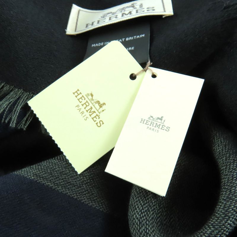 Hermes H583697 Carré 120 Cashmere Silk Blend Rouge/marine/kaki Large Shawl With