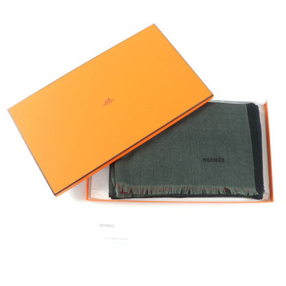 Hermes H583697 Carré 120 Cashmere Silk Blend Rouge/marine/kaki Large Shawl With