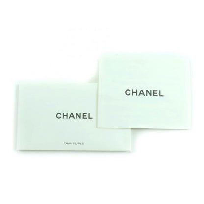 CHANEL 23S G40154 Lambskin Coco Embroidered Matelasse Plain Toe Leather Pumps