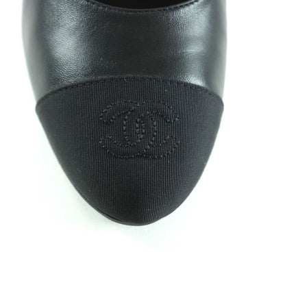 CHANEL 23S G40154 Lambskin Coco Embroidered Matelasse Plain Toe Leather Pumps