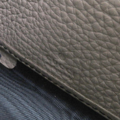 Gucci 771154 Leather Zip Around Wallet Long Wallet Navy Beige With Box And