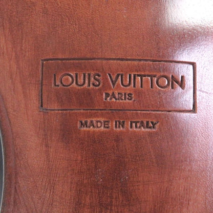 Louis Vuitton Leather Wingtip Medallion Perforated Loafers Black 6 With Box