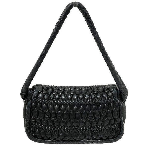 Chanel Bubble Quilt Black Bag Handbag Shoulder Bag Women