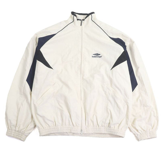 Balenciaga 23SS 746483 Sport Icon Track Blouson Jacket Ivory S Made In Italy