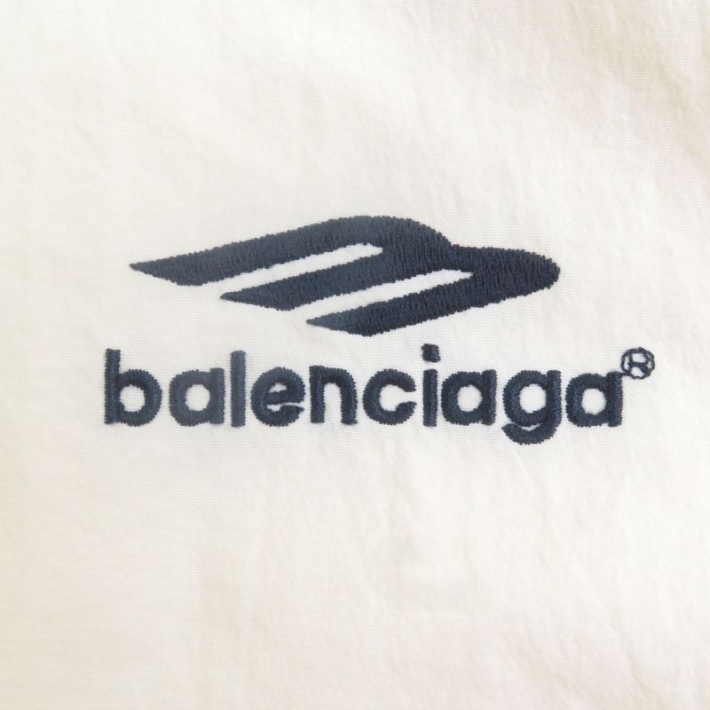Balenciaga 23SS 746483 Sport Icon Track Blouson Jacket Ivory S Made In Italy