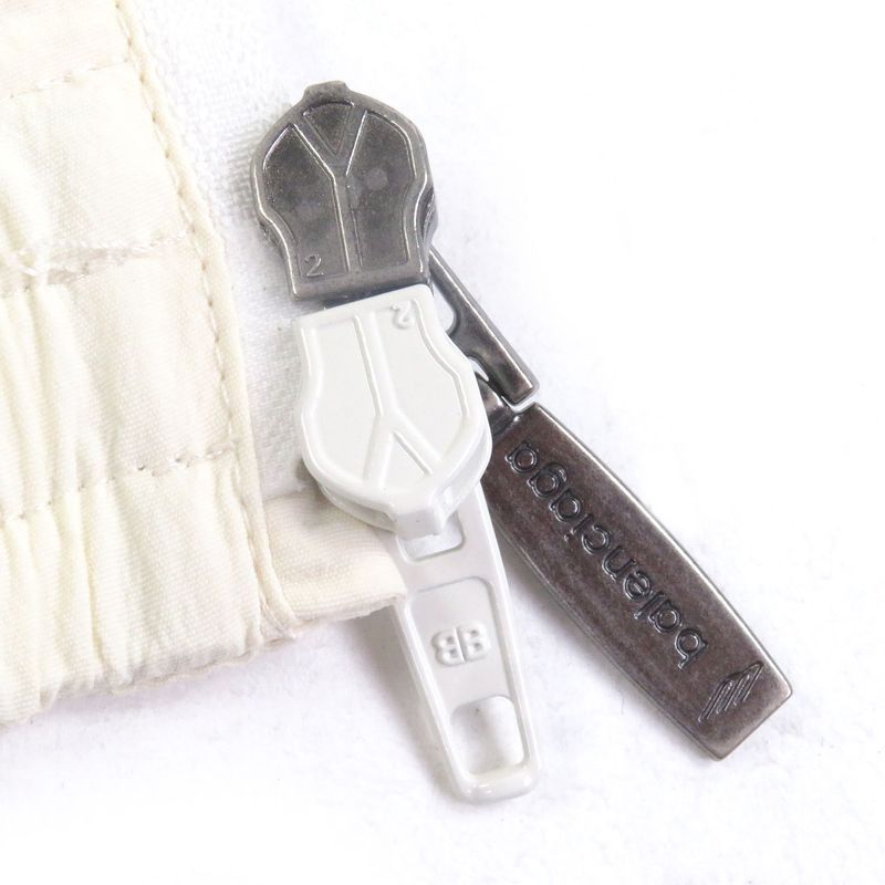 Balenciaga 23SS 746483 Sport Icon Track Blouson Jacket Ivory S Made In Italy