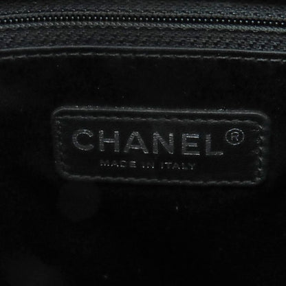 CHANEL A50995 Matelasse Coco Mark Caviar Skin GST Tote Bag Black With Silver