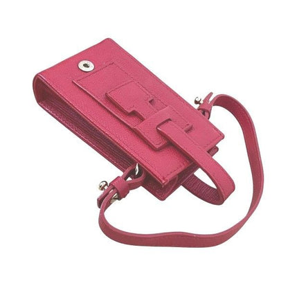 Chanel Coco Mark Caviar Skin Red Cell Phone Case Branded Accessories Pouch